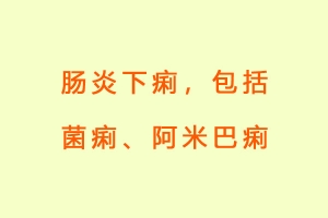 肠炎下痢，包括菌痢、阿米巴痢