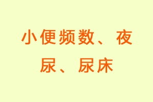 小便频数、夜尿、尿床