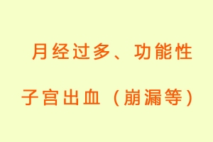 月经过多、功能性子宫出血（崩漏等）