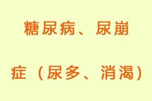 糖尿病、尿崩症（尿多、消渴)